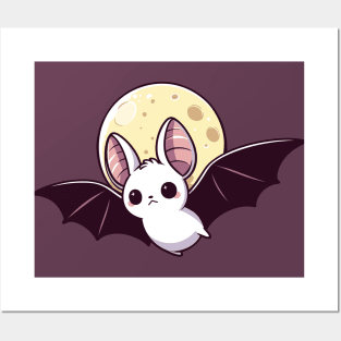 white bat simplified Posters and Art